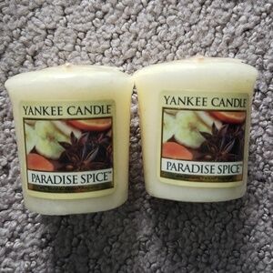 YANKEE CANDLE "PARADISE SPICE" VOTIVE CANDLES ~ RETIRED LABEL